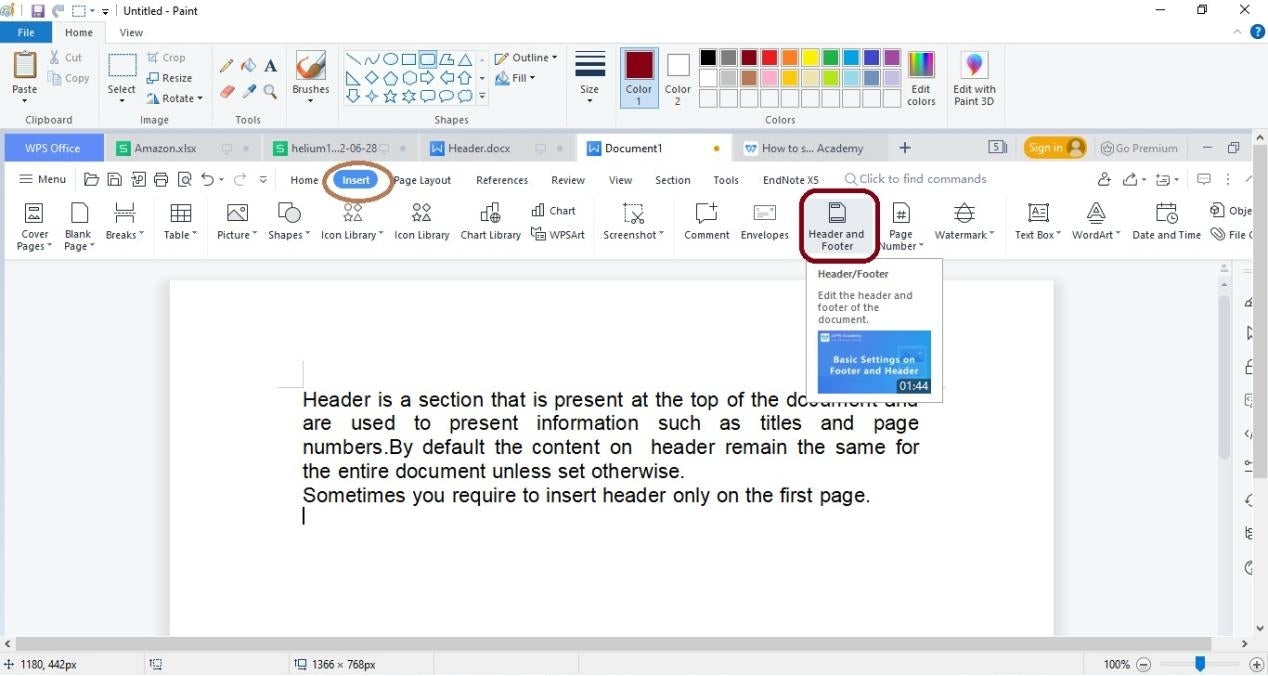 How To Put Header Only On First Page Microsoft Word