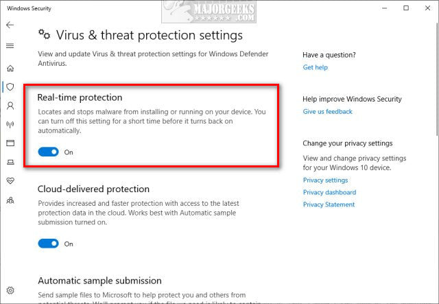 How To Turn Off Antivirus Real Time Protection
