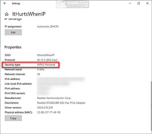 How To Change WiFi Security Type Windows 10