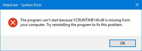 How to Fix the “VCRUNTIME140.dll Is Missing” Error on Windows 10