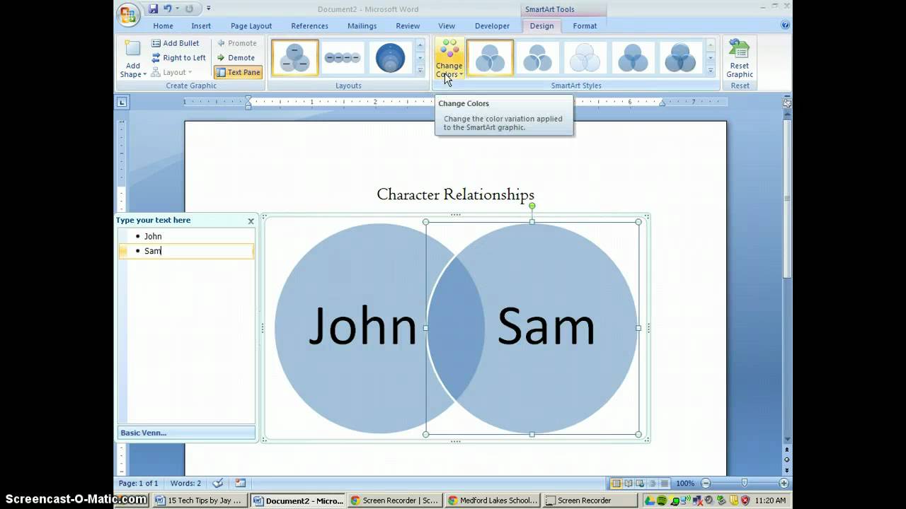 How To Draw Venn Diagram On Ms Word