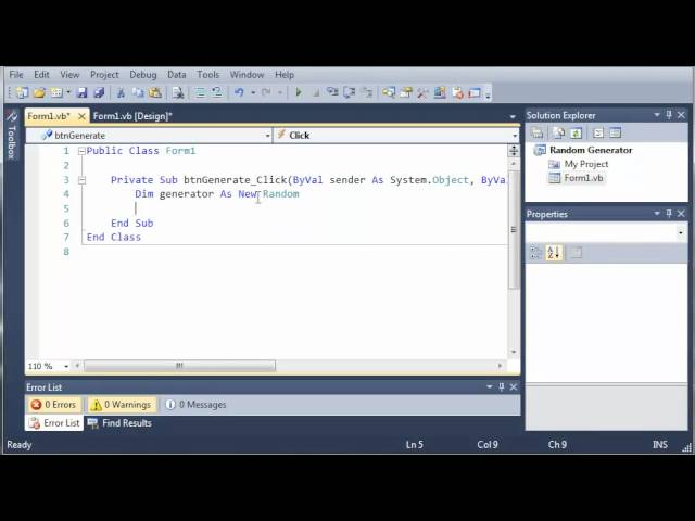 So generieren Sie eine zufällige Zahl in Visual Basic