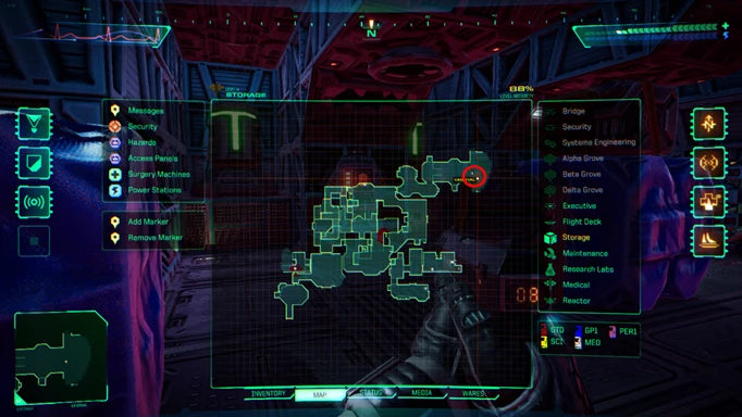 System Shock CPU Node Locations