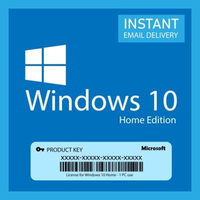 Microsoft Windows 10 Home Product Key 32/64 Bit (Retail Version) Digital