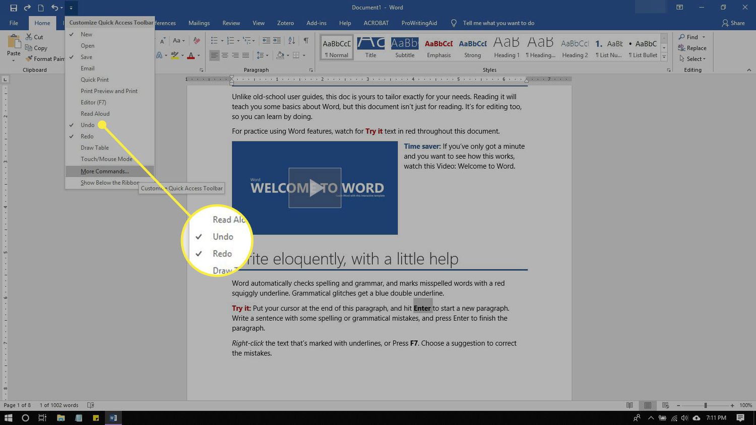 Microsoft Word How To Undo
