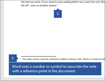 What Is A Note Reference Mark In Microsoft Word