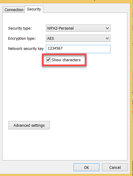 Type Network Security Key Wireless