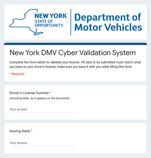 DMV SM CPU DMV NY Gov