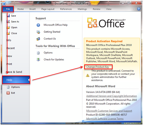 How To Deactivate Microsoft Office 2010 License Key