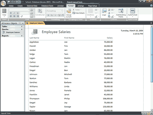 Microsoft Access Reports How To Match Two Lists Together Using