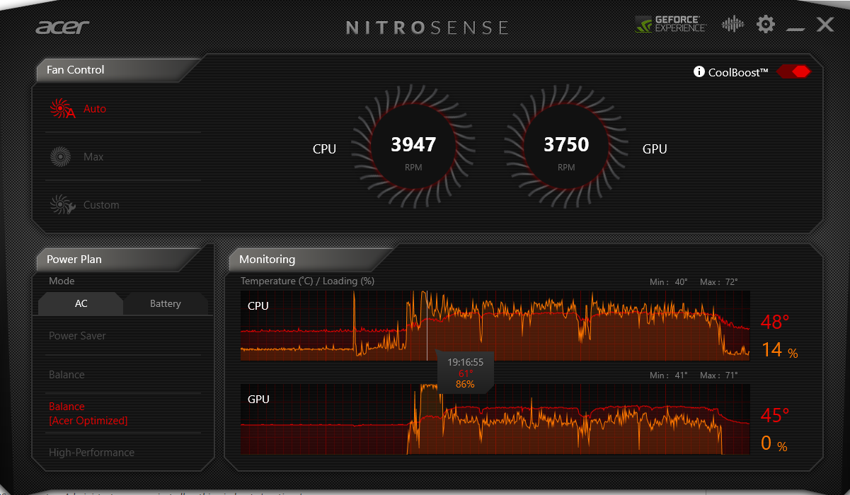 Acer Nitro 5 CPU Temp