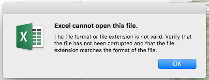 Microsoft Excel Cannot Open File