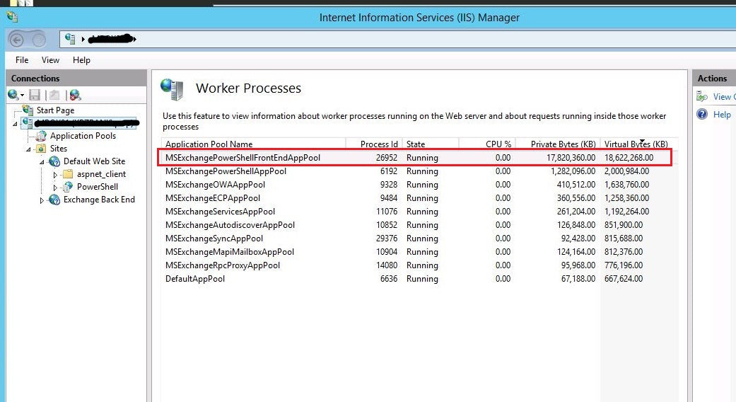 Exchange 2019 Iis Worker Process High CPU