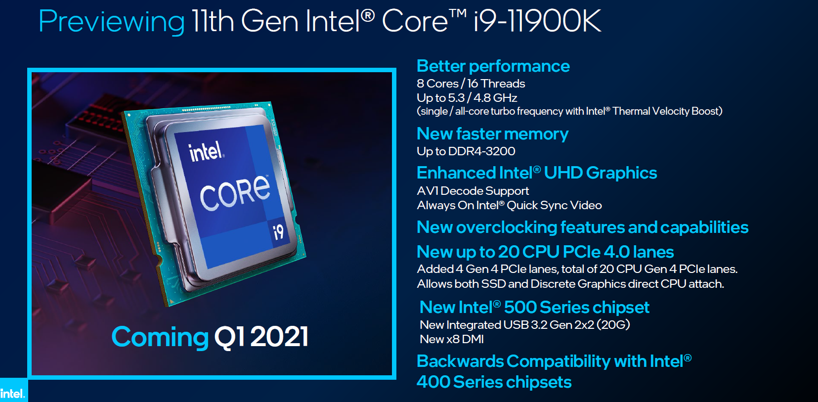 Intel Rocket Lake-Based CPU