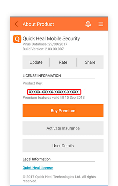 Quick Heal Antivirus Pro Product Key 2019 Free