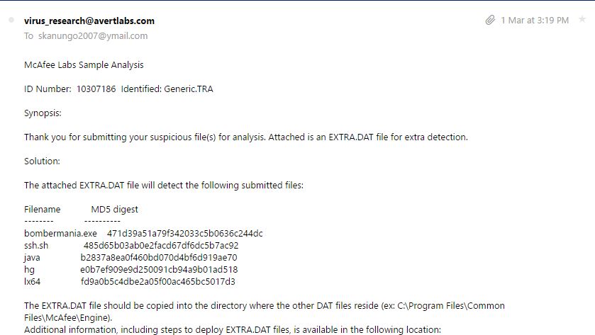 McAfee Antivirus Update Dat File Download