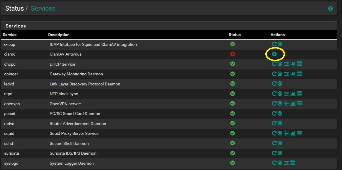 Clamav Antivirus Pfsense Not Starting