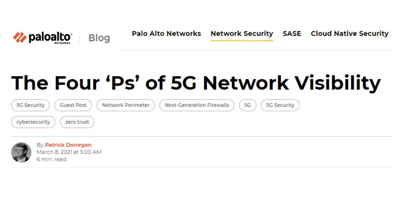 Four PS Of 5G Network Security