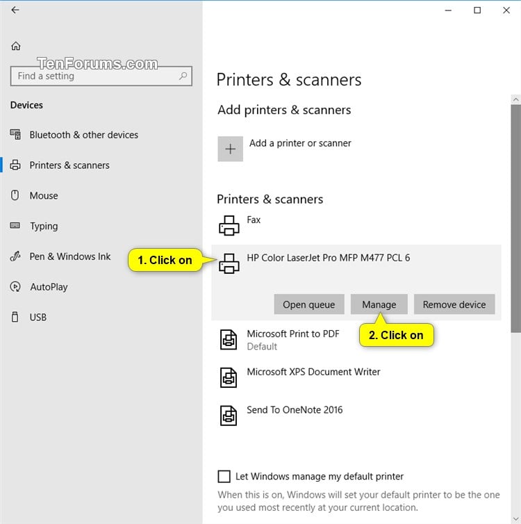 How To Set Default Printer In Windows 10