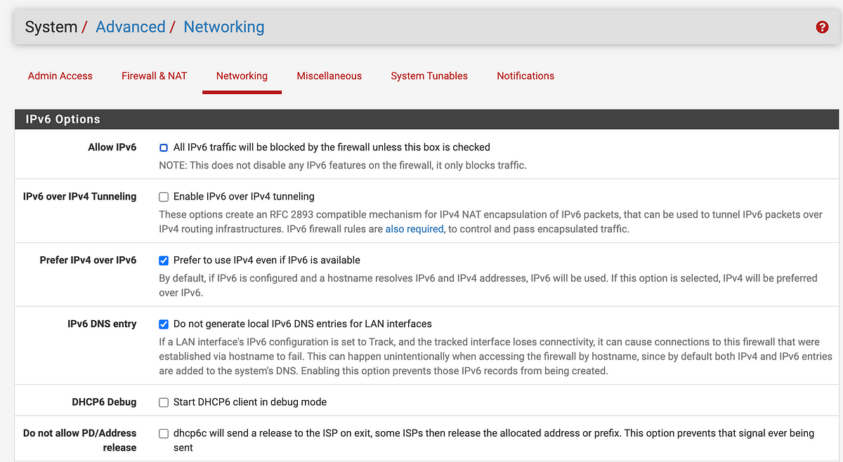 Should I Disable IPV6 Firewall Protection