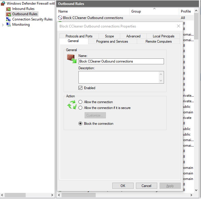 How To Block Ccleaner In Firewall
