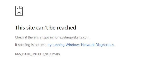 This Site Can T Be Reached Windows 10