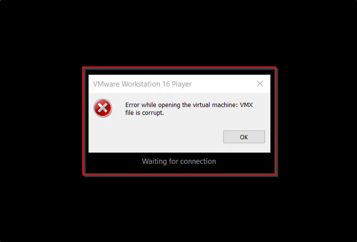 Vmx File Is Corrupted Vmware Workstation