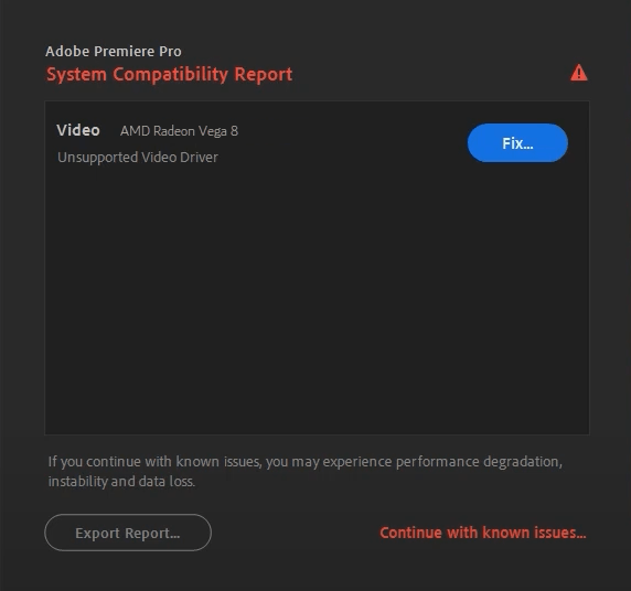 Adobe Premiere Graphics Card Not Supported