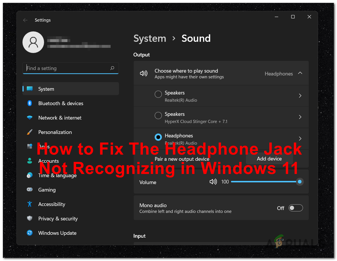 Audio Jack Not Working Windows 11