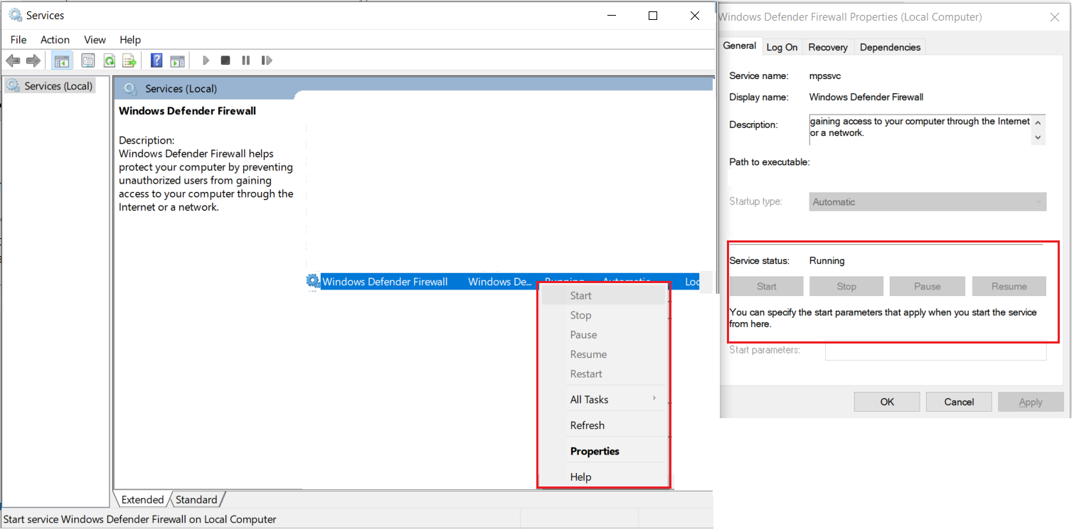 Windows Firewall Settings Are Greyed Out