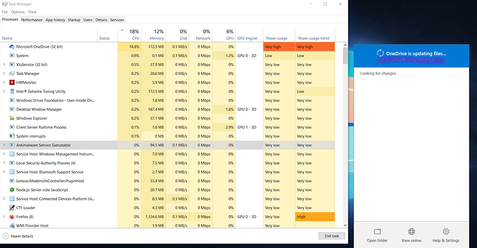 Onedrive Looking For Changes High CPU