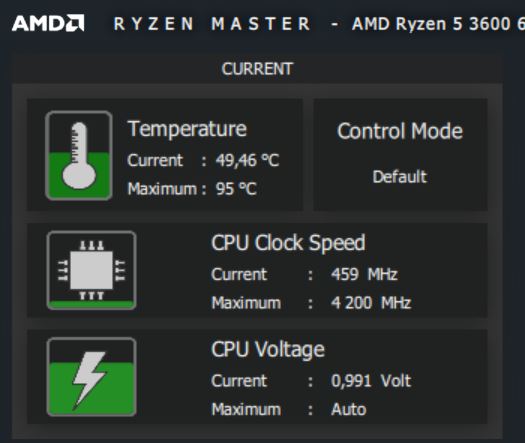 Normal CPU Temp Ryzen 5 3600