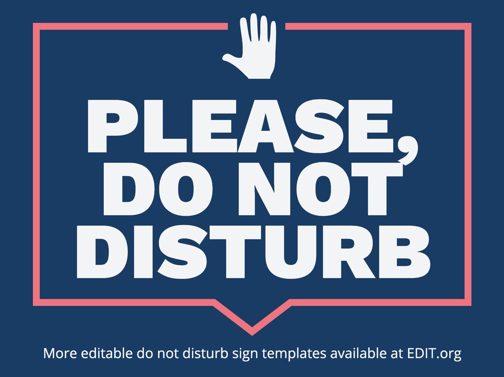 Do Not Disturb Template Microsoft Office