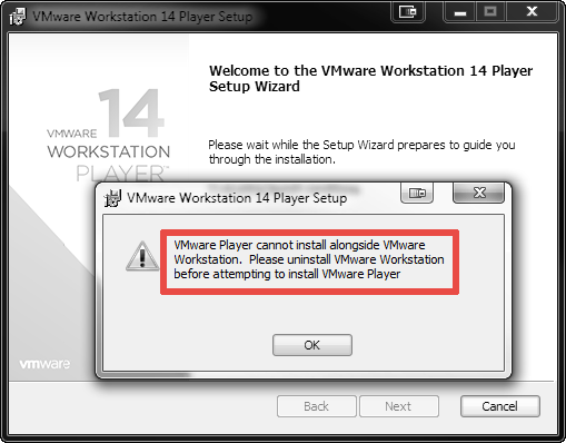 Vmware Player Cannot Install Alongside Vmware Workstation
