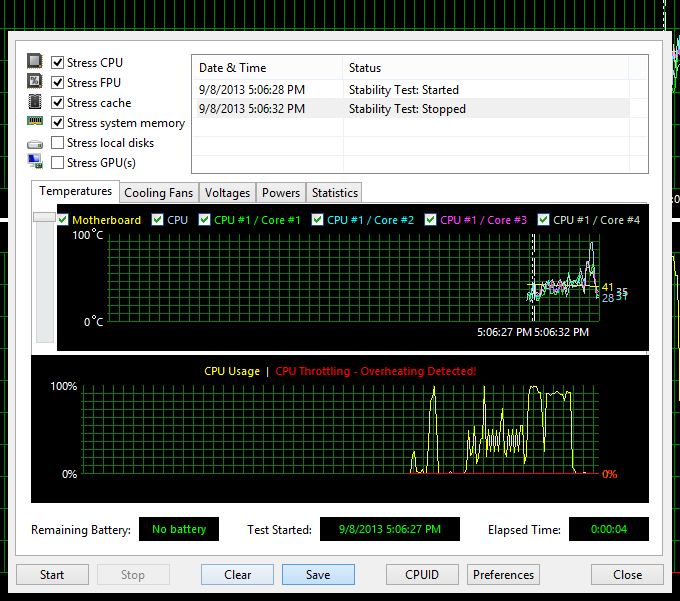 Cpu Error Test CPU Stress Test Thermal Throttling