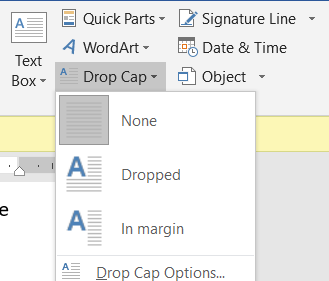 What Is A Drop Cap In Microsoft Word