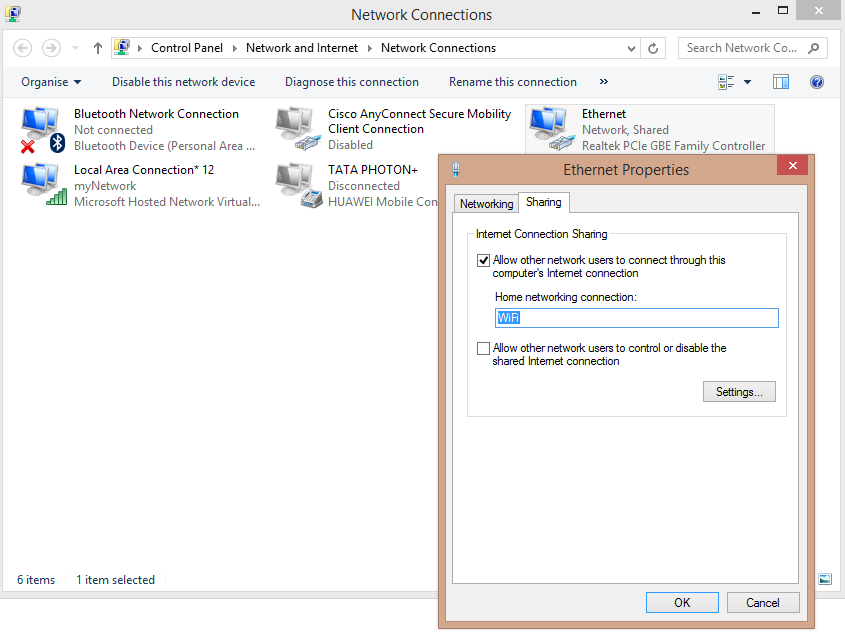 How To Create Hotspot In Windows 8.1 Using Ethernet