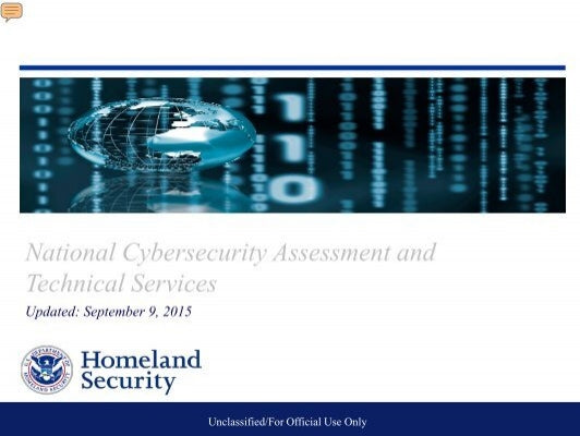 National Cybersecurity Assessments And Technical Services