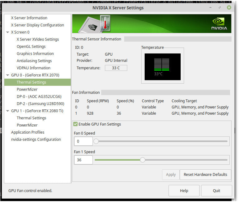 Nvidia Graphics Card Fan Control