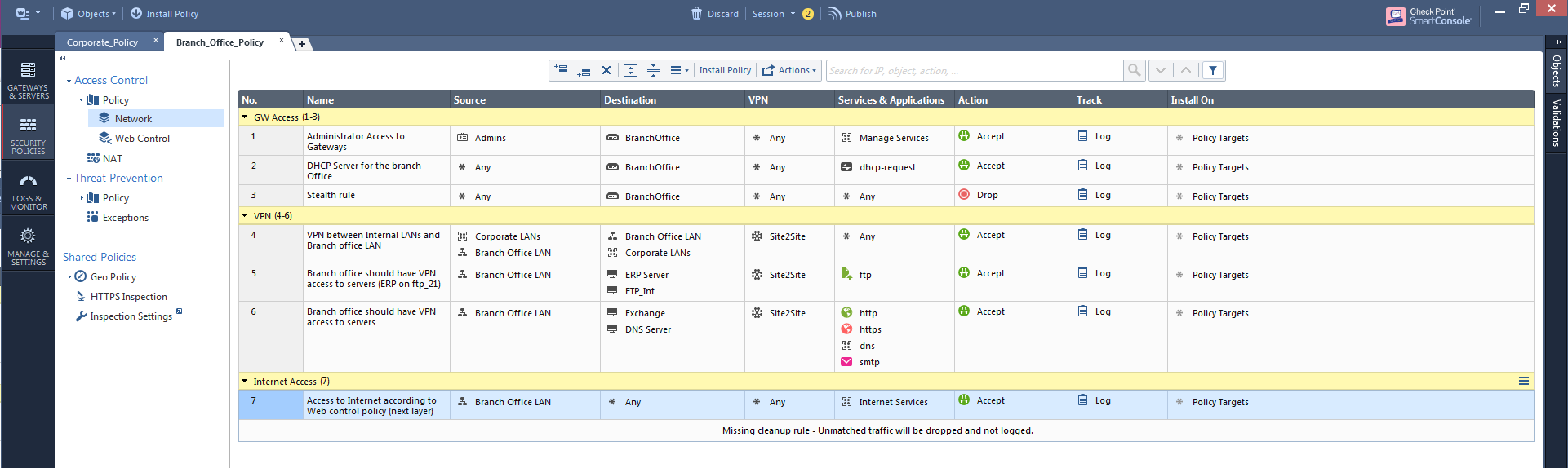 What Is Cleanup Rule In Checkpoint Firewall