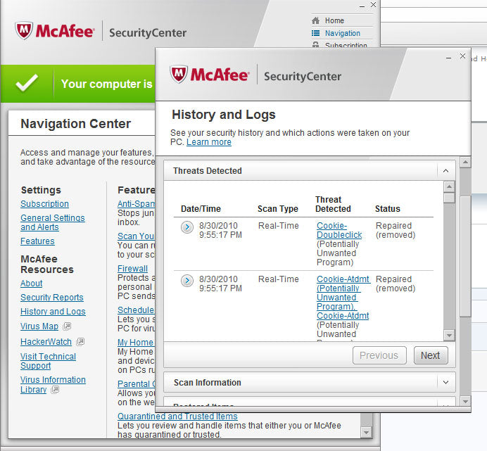 McAfee Antivirus Log File Location