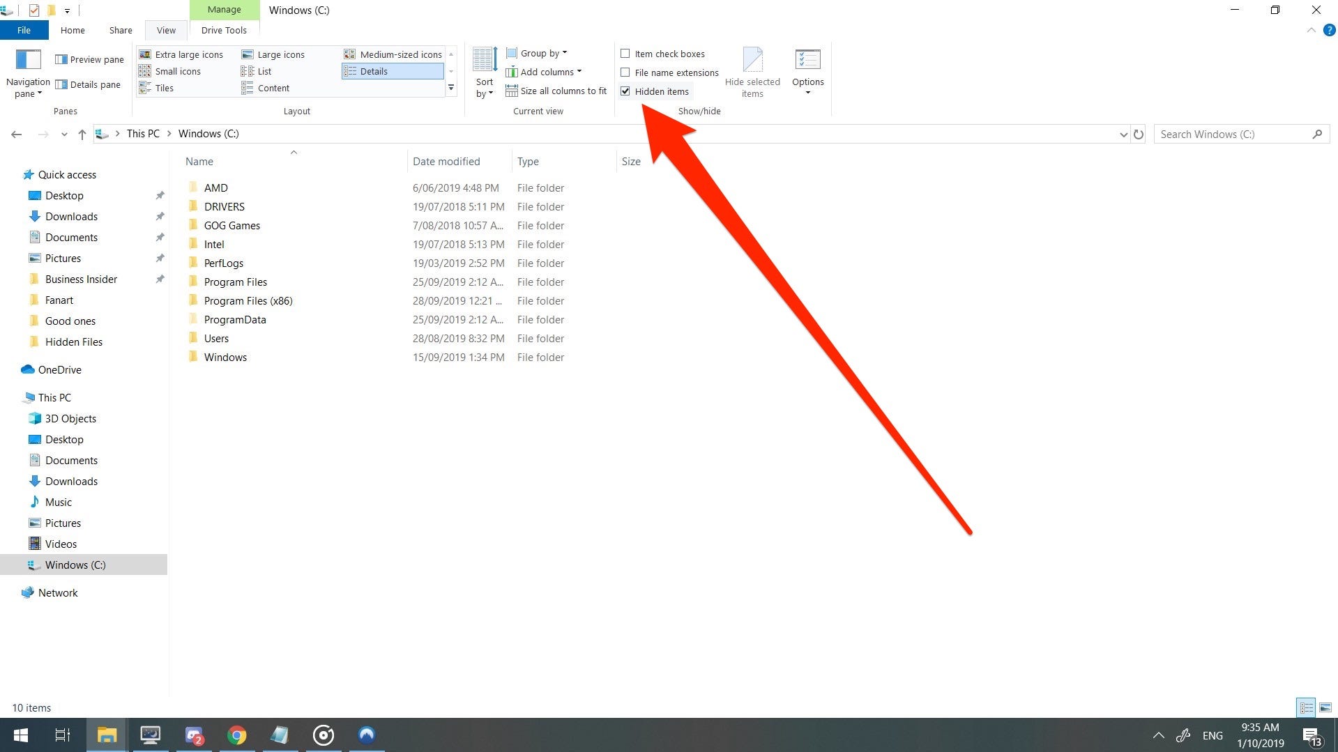 How To See Hidden Files In Windows 10