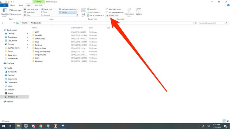 How To Unhide A Folder In Windows 10