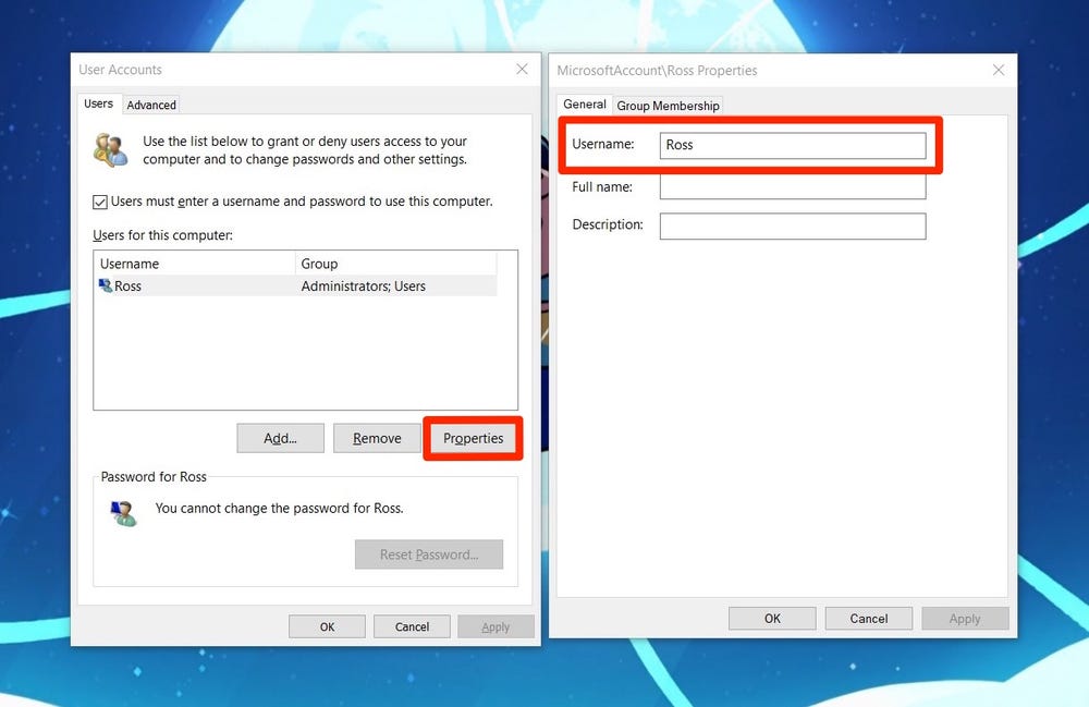 How To Change User Name In Windows 10