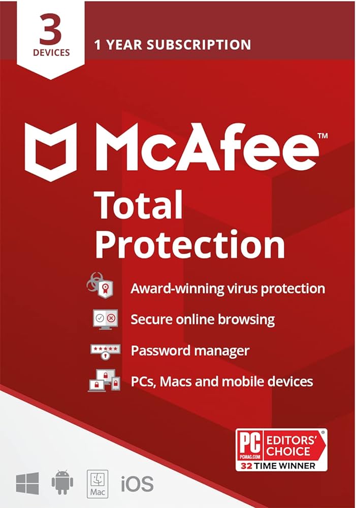 McAfee Antivirus Total Protection 3 Years