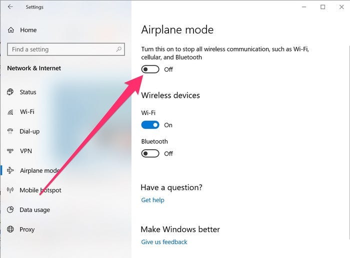 How To Turn Off Airplane Mode In Windows 10