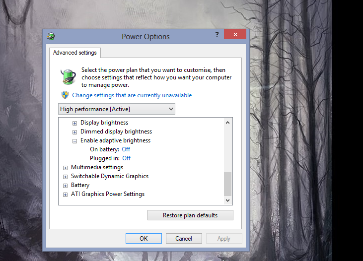 How To Turn Off Auto Brightness Windows 8