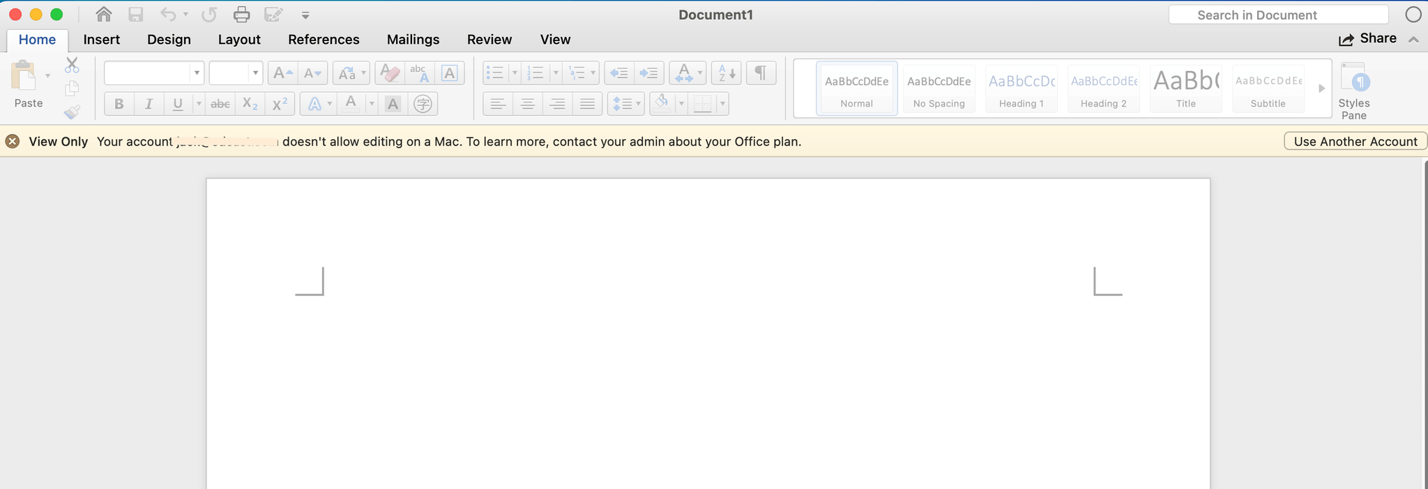 Your Account Doesn’t Allow Editing On A Mac Microsoft Word