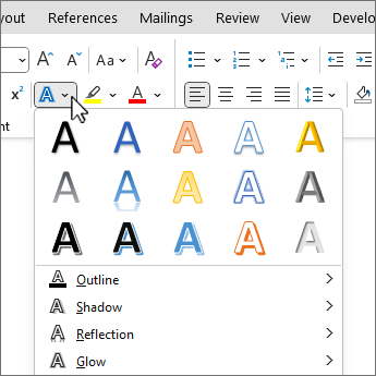What Is Text Effects In Microsoft Word