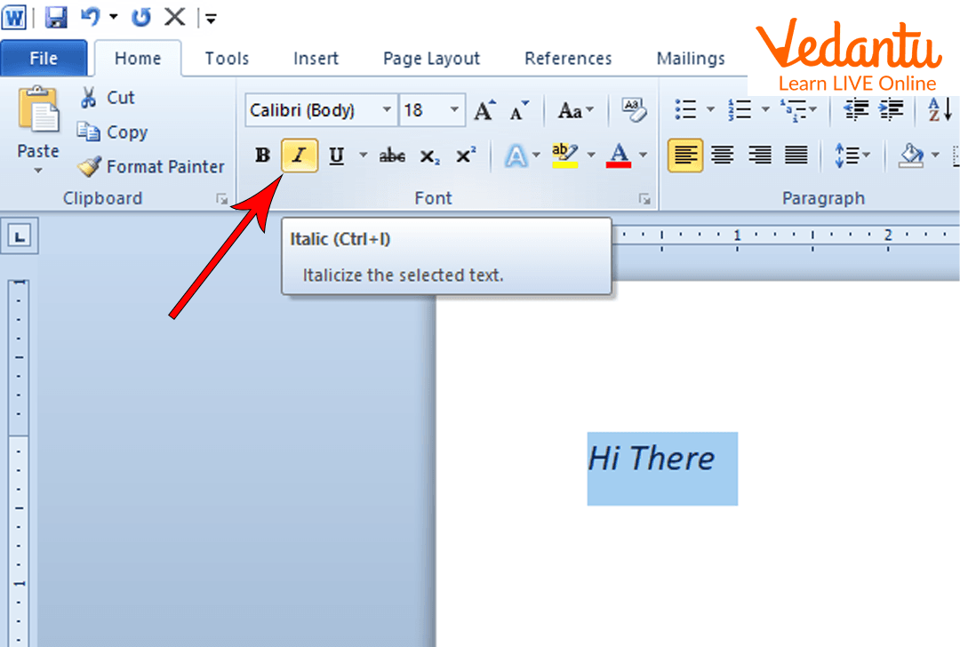 Where To Find Italics In Microsoft Word